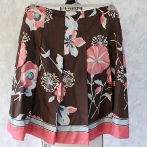 NWT: Loft, Pretty Silk Floral Skirt, Size 0
